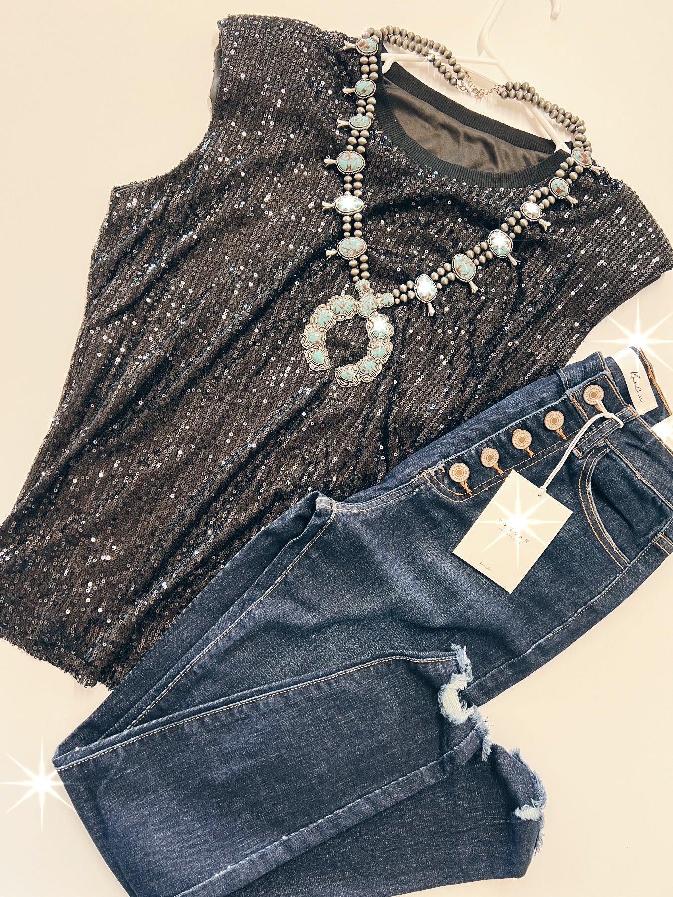“Ladies Night Out” Sleeveless Sequin Top