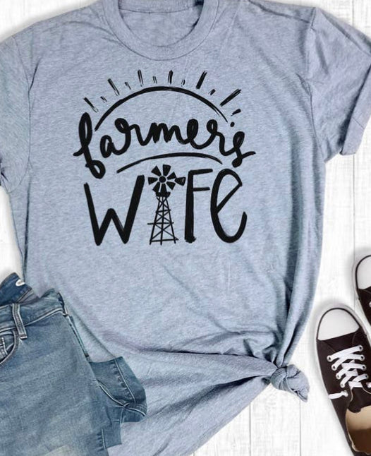 Farmer’s Wife Light Grey Tee